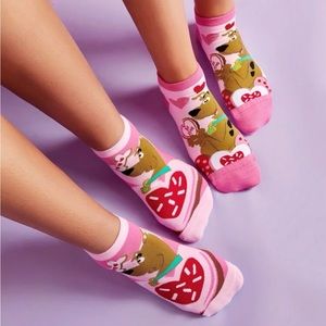 SCOOBY-DOO 2pairs Romantic Valentine'S Day Women'S Short Socks